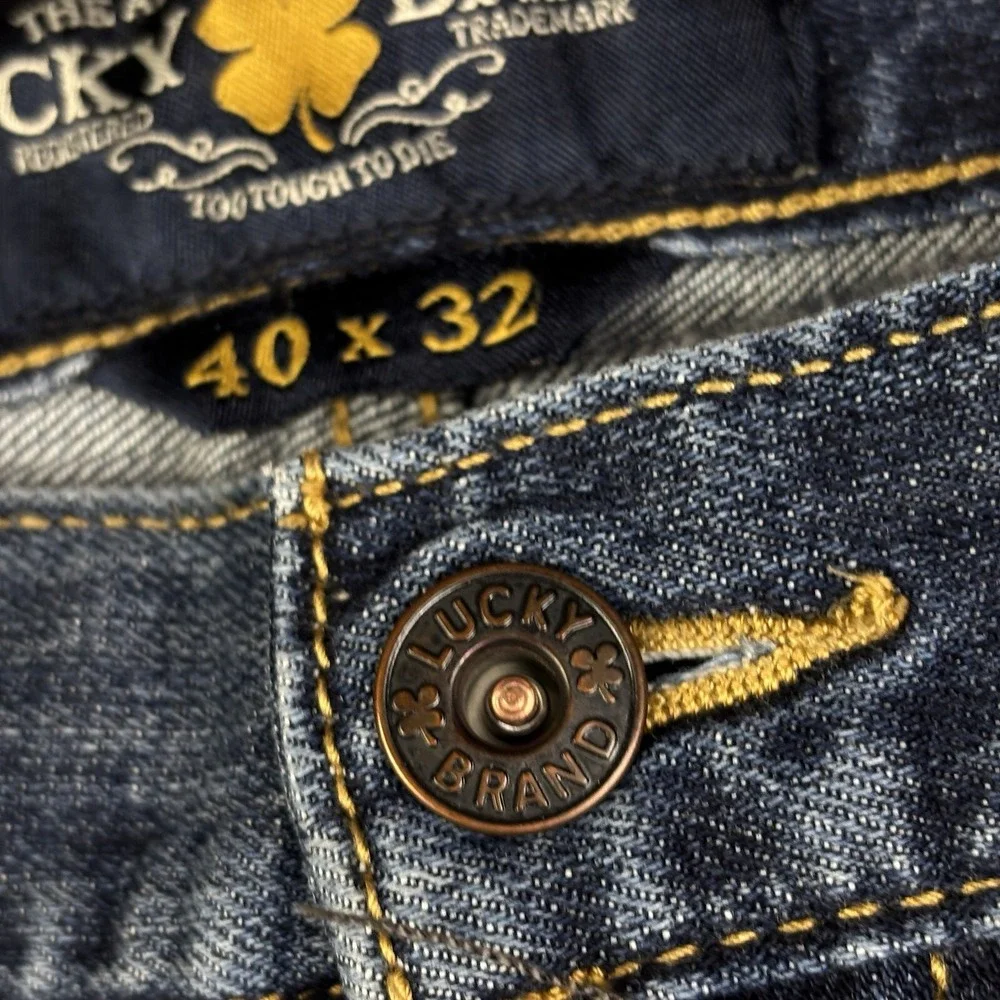 Lucky Brand 429 Classic Straight Jeans Men's Sz 40x32 Vintage Stretch dark Wash
